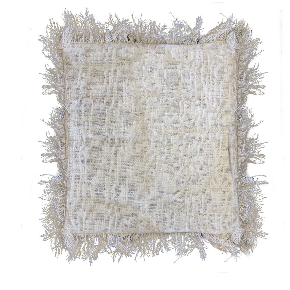 Linen Cushion Cover 60x60cm with fringe