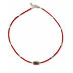 Nepalese Extra Fine Gem Necklace - Coral Tribal Bead