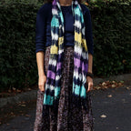 Boho Java Art Stole/Scarf - Multi Stripes - 62x200cm