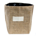 Natural Jute Cotton Gift Bag - Black Lining - Large - Bags & Totes | Hearth & Amble