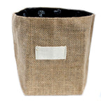 Natural Jute Cotton Gift Bag - Black Lining - Large - Bags & Totes | Hearth & Amble
