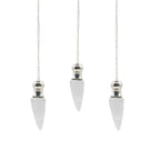 Secret Cavity Discovery of Truth Pendulum - Clear Quartz - Silver Plated