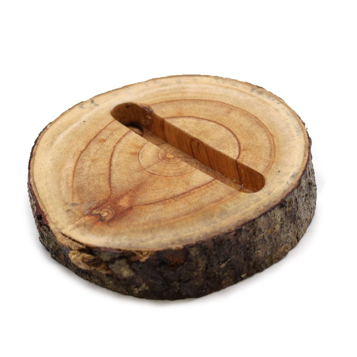 Small Log Phone Holder (slot) - Natural - Wooden Phone Holders | Hearth & Amble