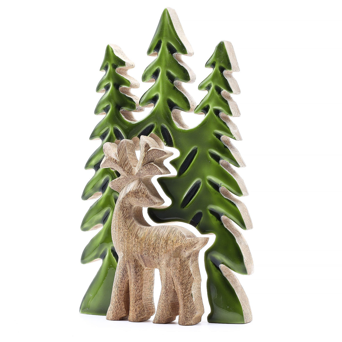 Lost in the Forrest - Stag in the Forrest 3D Wooden Decoration - 25x15cm - Lost in the Forest - Wooden Decorations & Bowls | Hearth & Amble