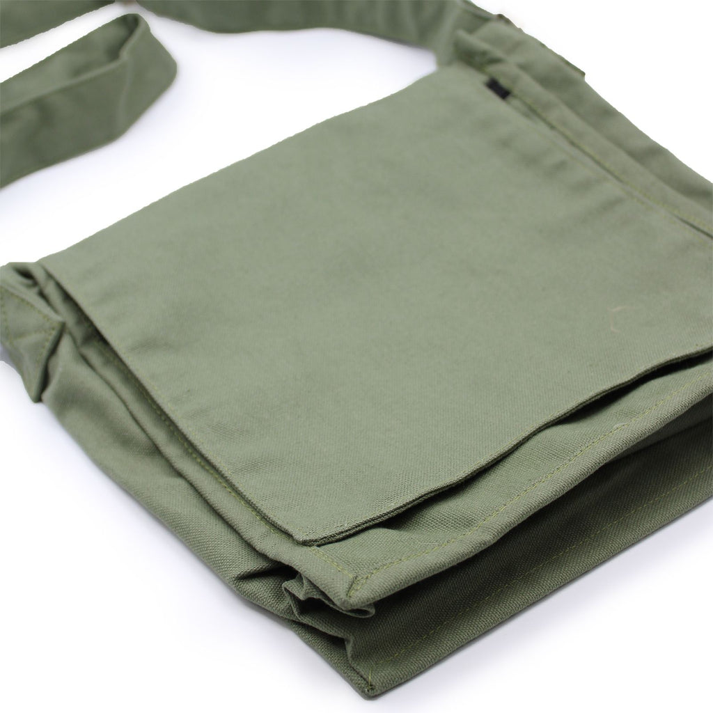 Cotton Canvas Messenger Bag - Natural and Soft Jute