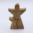 Mango Wood Angel in Angel - White Enamel