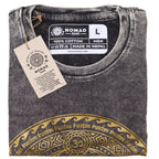 Nomad Sari Stonewashed Cotton T-Shirt – Chakra – Dark Grey – Large