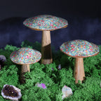 Med Wooden Mushroom - Mediterranean Tile Pattern