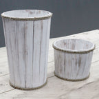 Name Large Wooden Storage Tub – Whitewash