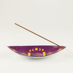 Enamel Incense Bowl - Aluminum - Purple Sun & Moon Phases
