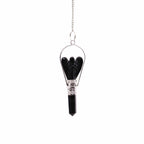 Angel Pendulum with Ring- Black Agate