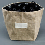 Natural Jute Cotton Gift Bag - Black Lining - Large - Bags & Totes | Hearth & Amble