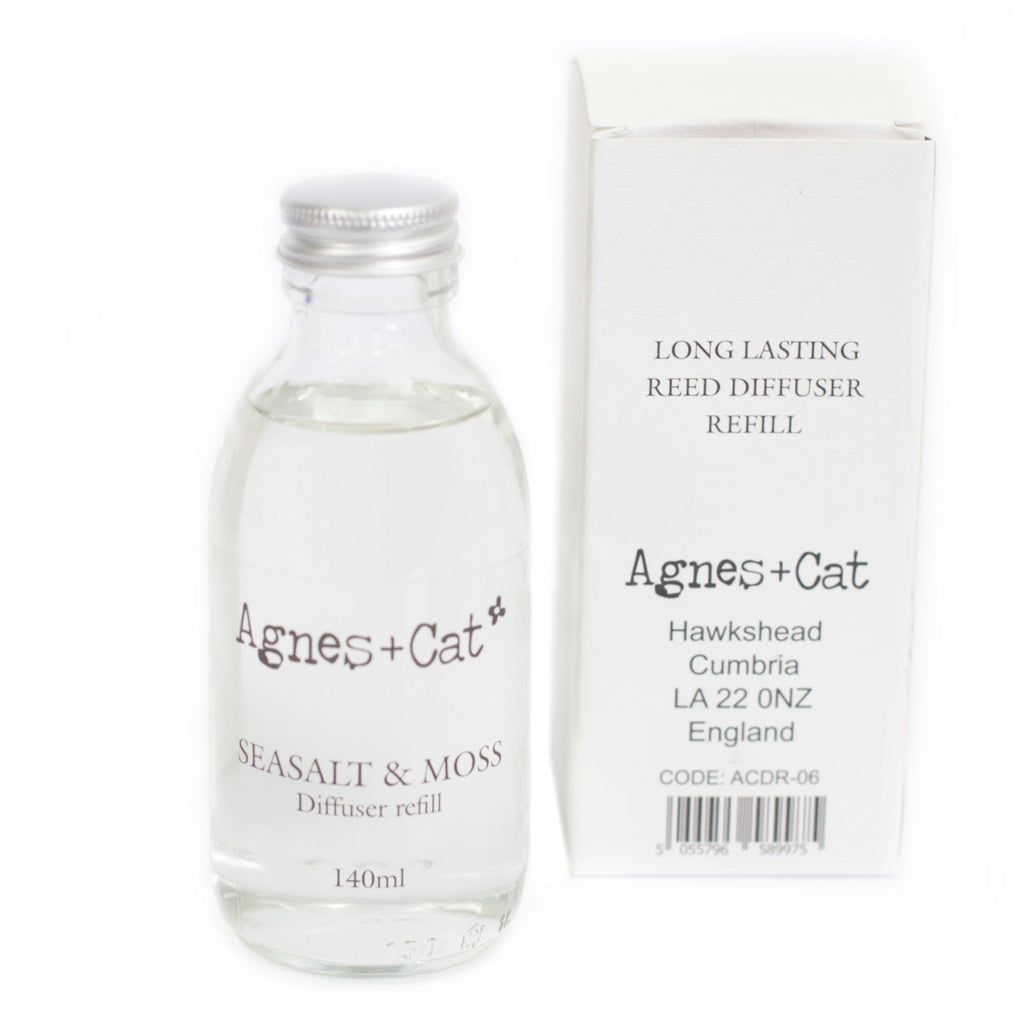 Agnes + Cat Reed Diffuser Refill - Seasalt and Moss 140ml