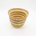 Seagrass & Straw Vase Shaped Baskets  - Natural Yellow & Green - Set of 3