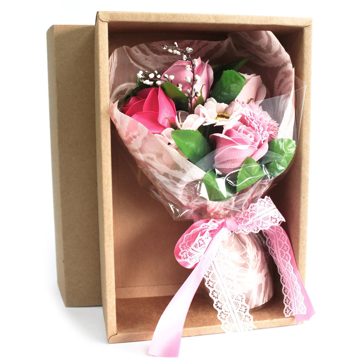 Pink Boxed Hand Soap Flower Bouquet - Special