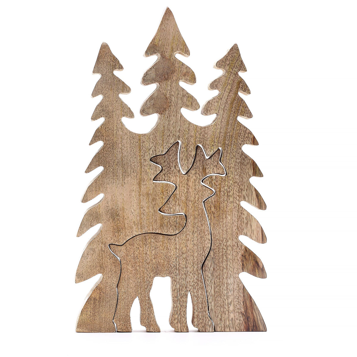 Lost in the Forrest - Stag in the Forrest 3D Wooden Decoration - 25x15cm - Lost in the Forest - Wooden Decorations & Bowls | Hearth & Amble
