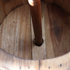 Beer Barrel Table & Parasol Stand â€“ Natural Wood 60 x 48.5 cm