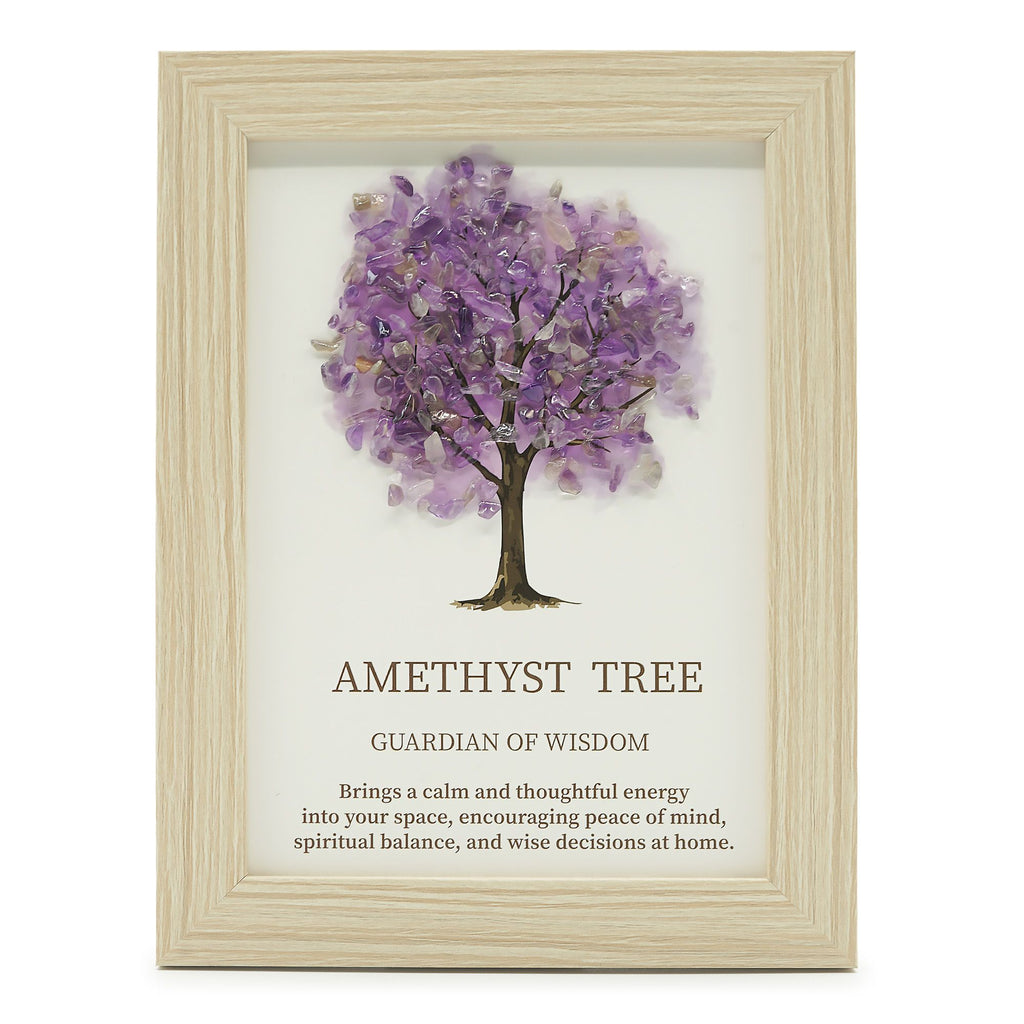 Gemstone Picture - Tree of Life - Amethyst (20x14.7x1cm)