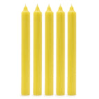 Solid Colour Dinner Candle Set - Pack of 21 - Rustic Lemon