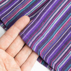 Nomad Sari Grandad Shirt - Black Purple - Large