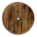 Beer Barrel Table & Parasol Stand â€“ Natural Wood 60 x 48.5 cm