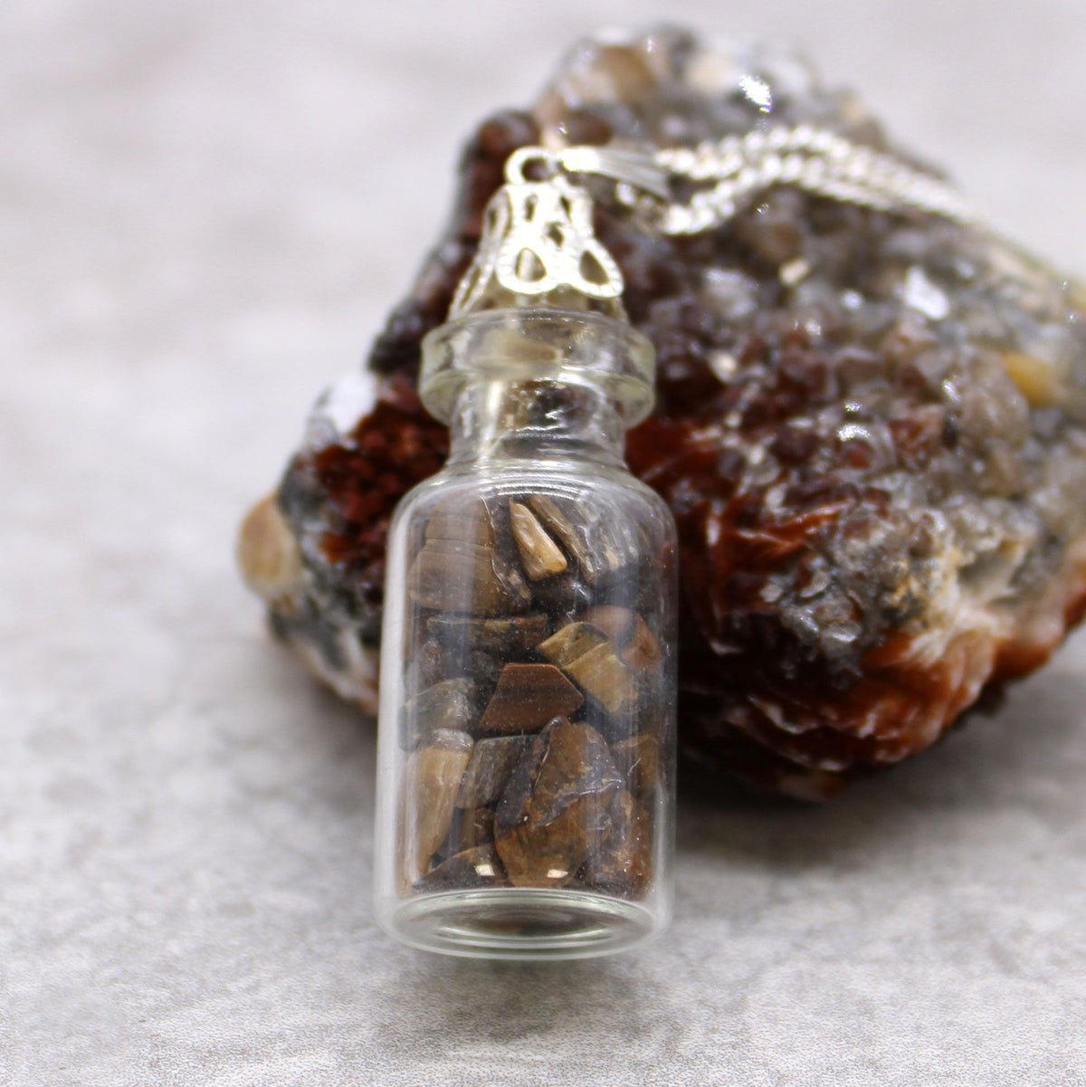 Bottled Gemstones Necklace - Amethyst