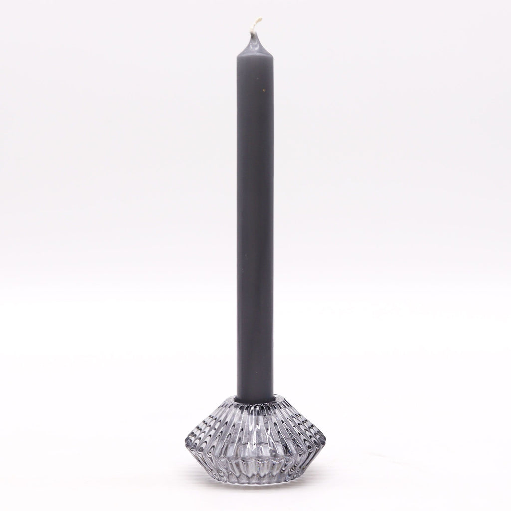 Flower Flip Dinner Candle / Tealight Holder - Midnight Grey