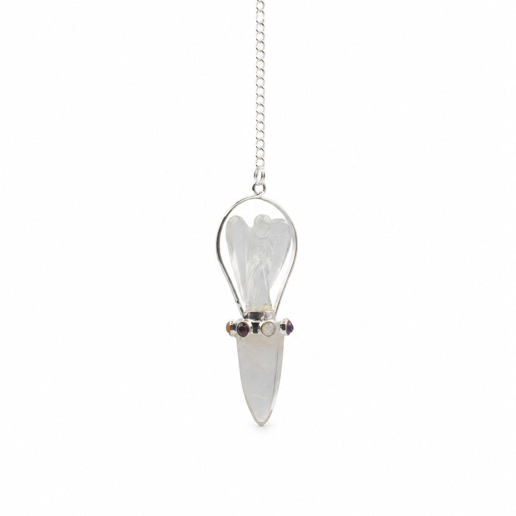 Celestial Guide - Two Piece Angel Pendulum - Chakra Band - Clear Quartz
