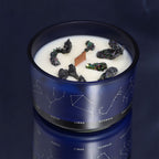 Zodiac Crystal Candle with Gemstone Bracelet - Leo