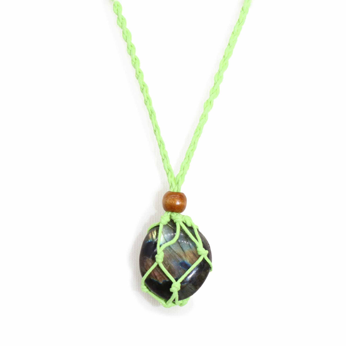 Gemstone Necklace Cord - Green - Gemstones & Crystals | Hearth & Amble