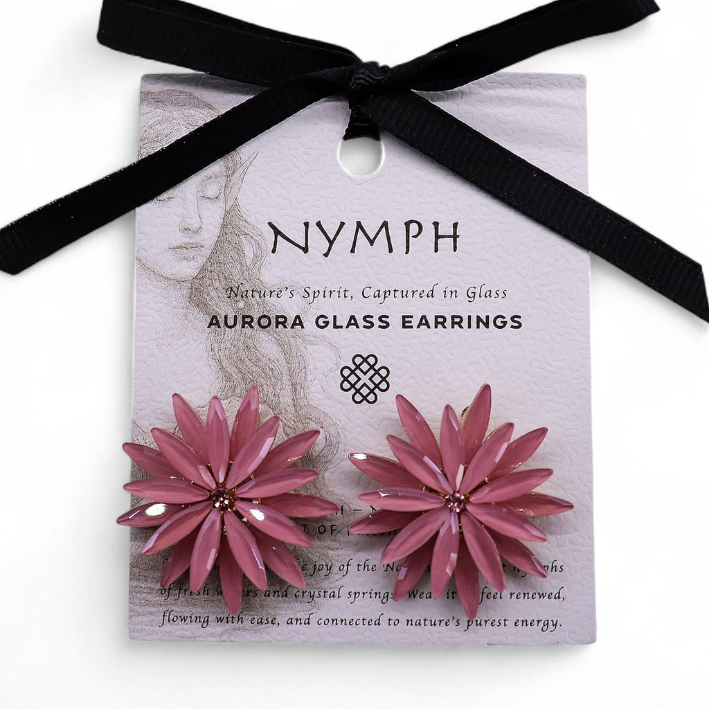 Soft Pink - Vintage Glass - Flowers - Earrings
