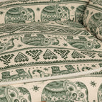 PAW Bed – Lucky Elephant – Green – 60 × 50 × 14cm