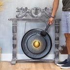 Medium Gong in Stand - 50cm - Black