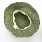 Nomad Sari Floppy Straw Sun Hat - Moss Green