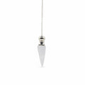Secret Cavity Discovery of Truth Pendulum - Clear Quartz - Silver Plated