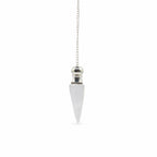 Secret Cavity Discovery of Truth Pendulum - Clear Quartz - Silver Plated