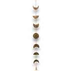 Indian Chimes - Brass Moon Phases Drop with Bell 1m