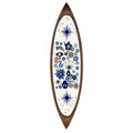 Enamel Incense Bowl - Mango Wood - Evil Eye