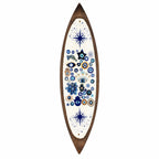 Enamel Incense Bowl - Mango Wood - Evil Eye