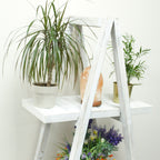 Folding Wooden A-Frame Shelf – Whitewash