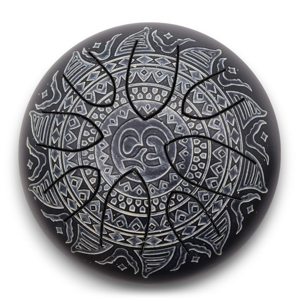 Happy Drum Om Mandala Engraved - 16cm