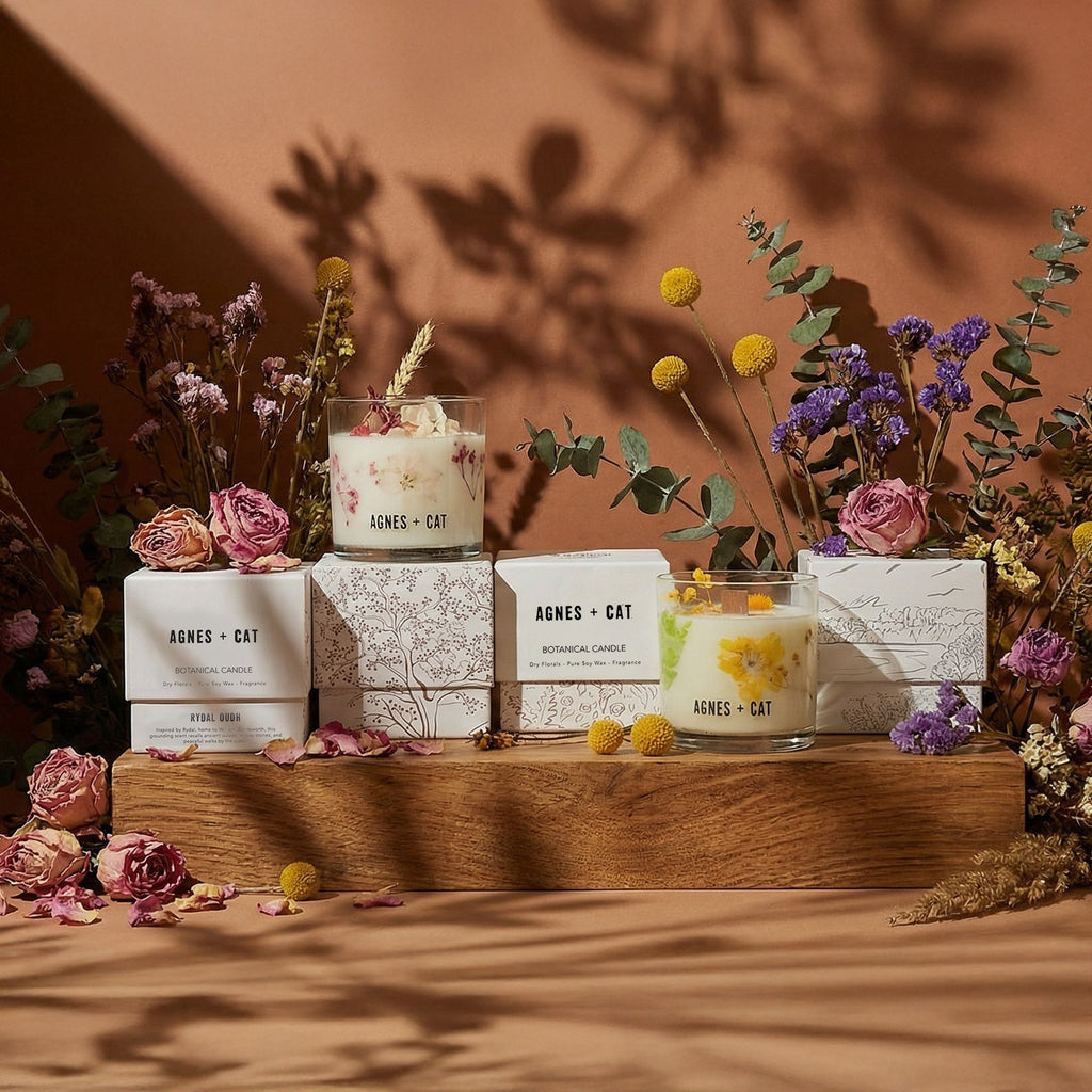 Agnes + Cat Botanical Soy Wax Candle - Roses of Sawrey