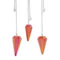 Six Sided Pendulum - Aurora Crystal Peach - 4cm