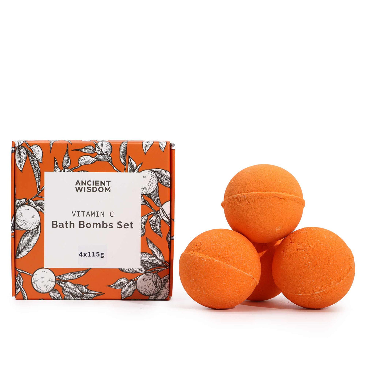 Set of 4 Vitamin C Bath Bombs - Aromatherapy Quartet - Bath Bombs | Hearth & Amble