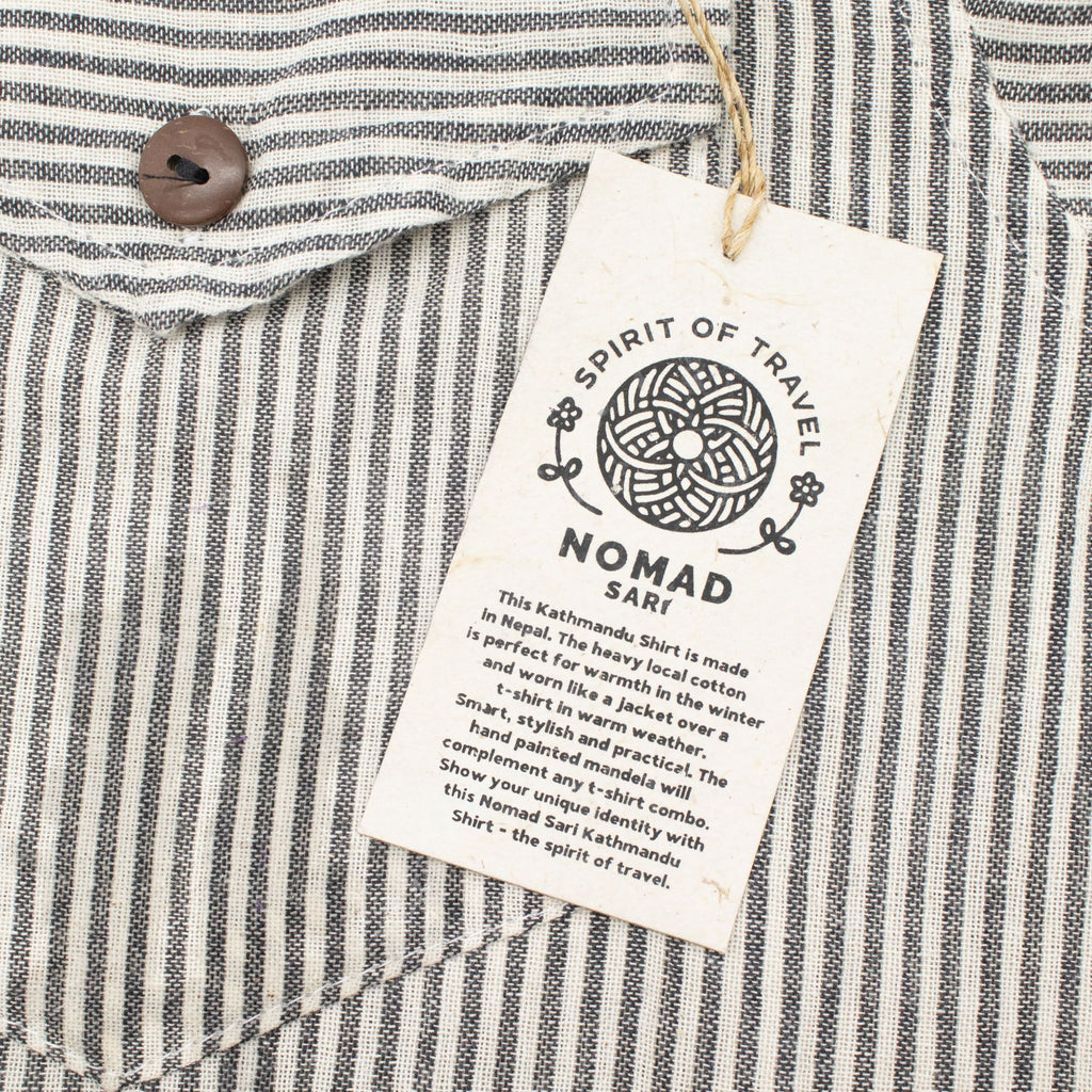 Nomad Sari Grandad Shirt - Grey Stone - Large