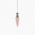 Secret Cavity Discovery of Truth Pendulum - Rose Quartz - Silver Plated