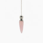 Secret Cavity Discovery of Truth Pendulum - Rose Quartz - Silver Plated