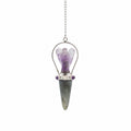 Veilwalker - Two Piece Angel Pendulum - Chakra Band - Labradorite & Amethyst