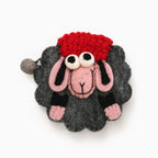 Natural Felt Zipper Pouches - Fresh Colours Happy Sheep