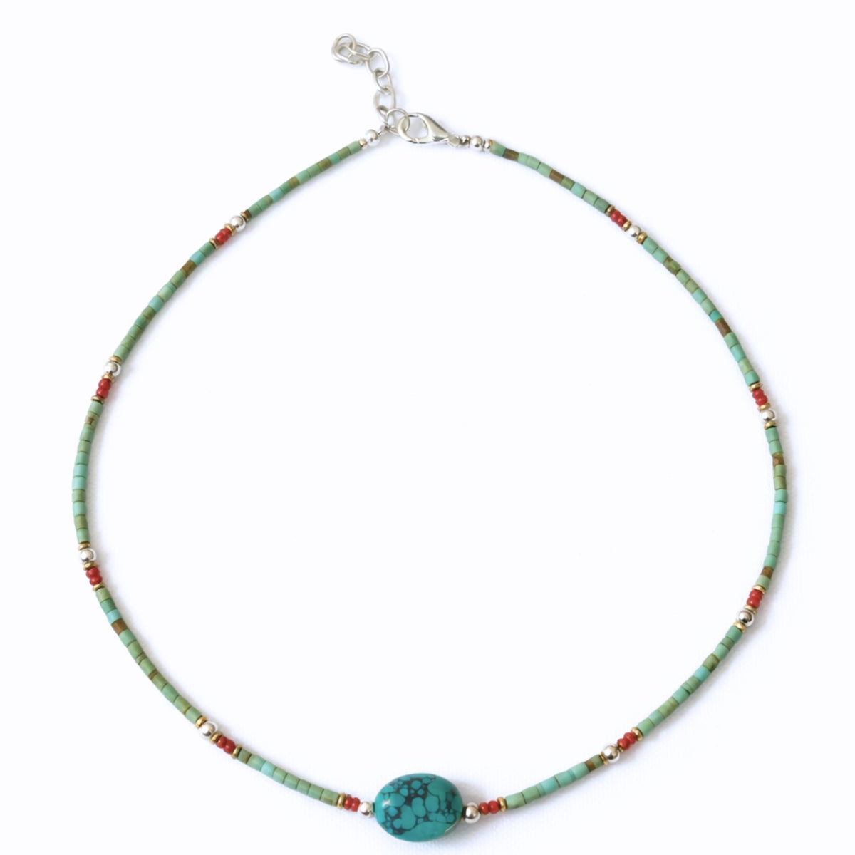 Nepalese Extra Fine Gem Necklace - Turquoise Stone & Beads